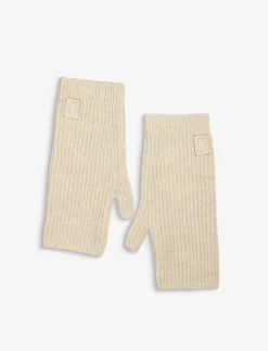 Mitaines en laine mélangée - Beige