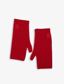 Mitaines en laine mélangée - Rouge