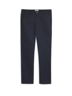 Pantalon chino taille mi-haute en coton - Bleu