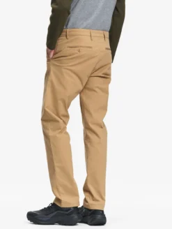 Pantalon chino taille mi-haute en coton - Beige