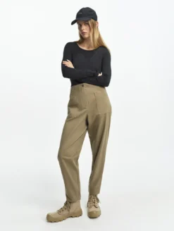 Pantalon coupe carotte - Marron