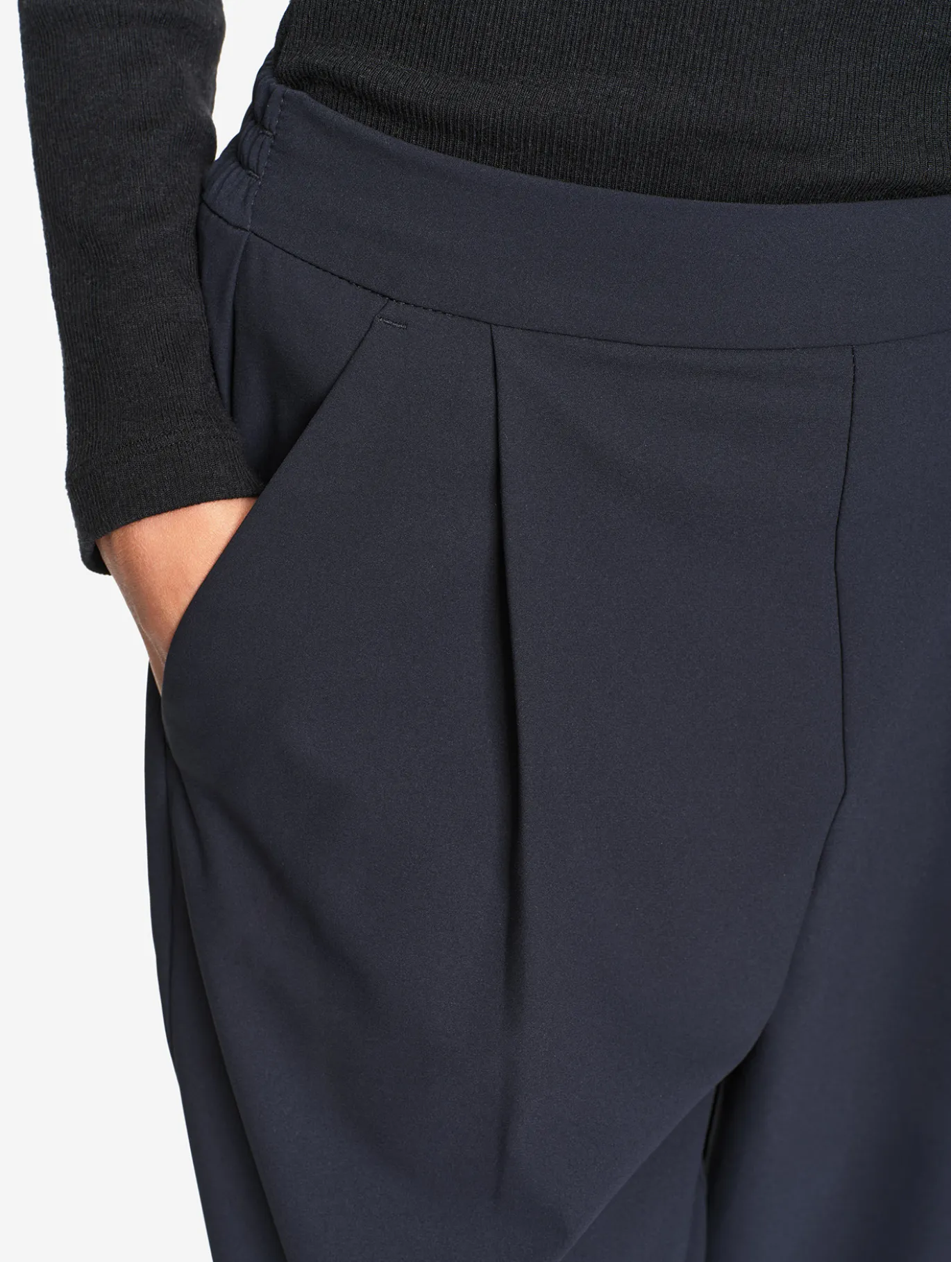 Pantalon taille haute Dry Fast™ jambes larges à pinces - Noir