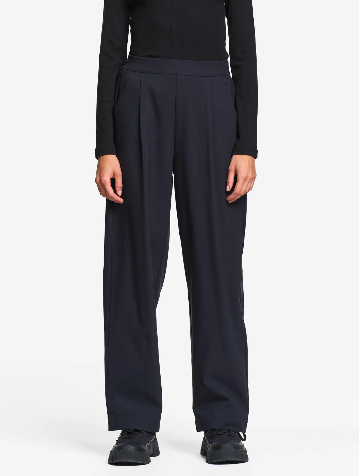 Pantalon taille haute Dry Fast™ jambes larges à pinces - Noir