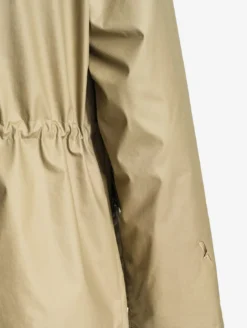 Parka courte cirée à col velours - Vert