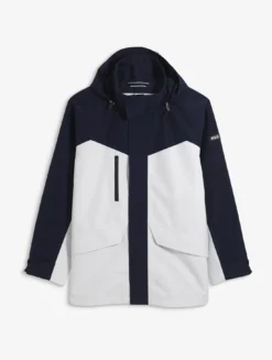 Parka courte à poches multiples avec capuche amovible GORE-TEX® - Blanc