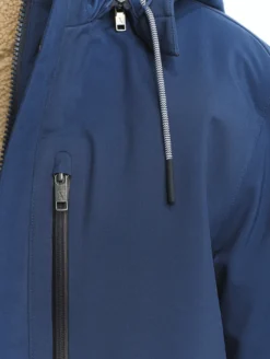 Parka en MTD™ doublée polaire avec capuche amovible - Bleu