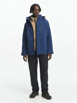 Parka en MTD™ doublée polaire avec capuche amovible - Bleu