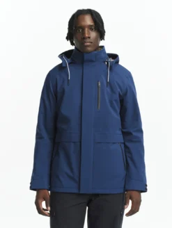 Parka en MTD™ doublée polaire avec capuche amovible - Bleu