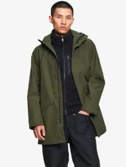 Parka GORE-TEX® longue 2 couches avec capuche T-KIT™ - Kaki