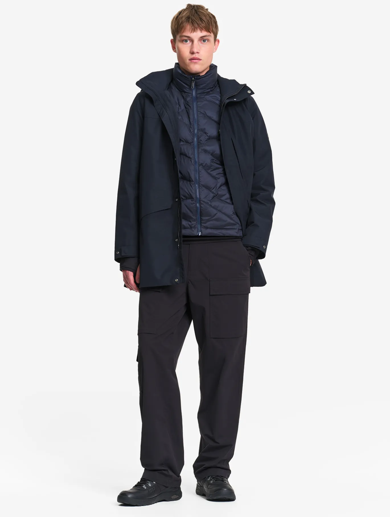Parka GORE-TEX® longue 2 couches avec capuche T-KIT™ - Noir