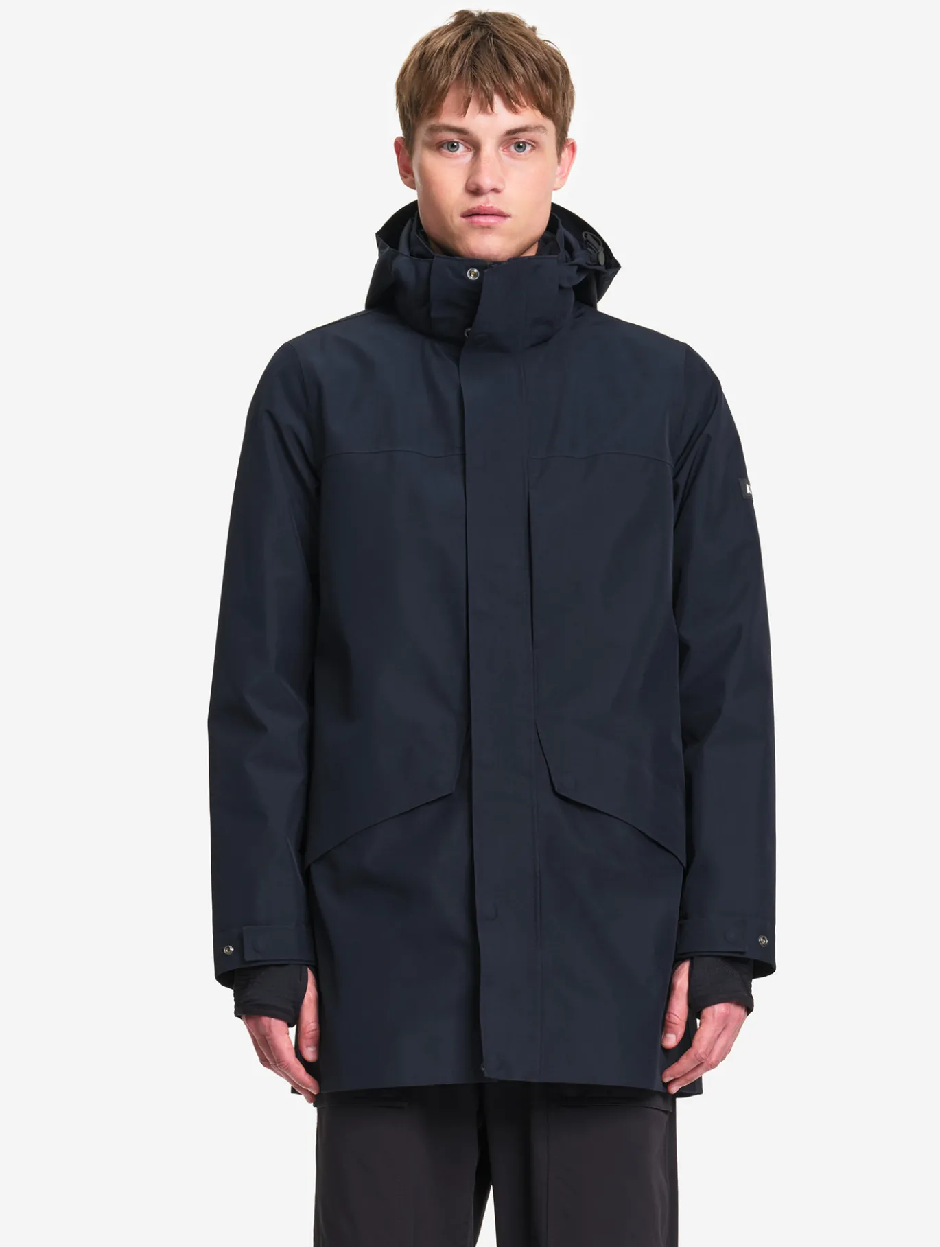 Parka GORE-TEX® longue 2 couches avec capuche T-KIT™ - Noir