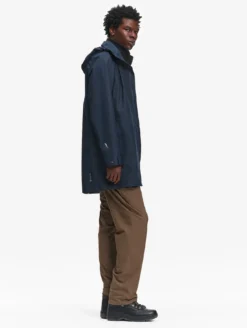 Parka GORE-TEX® longue 2 couches avec capuche retractable - Bleu