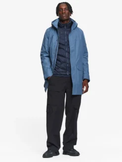 Parka GORE-TEX® longue 2 couches avec capuche T-KIT™ - Bleu