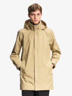 Parka GORE-TEX® longue 2 couches avec capuche retractable - Beige
