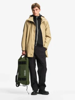 Parka GORE-TEX® longue 2 couches avec capuche retractable - Beige