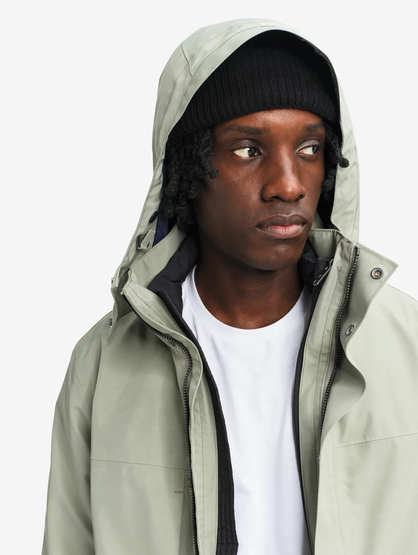 Parka GORE-TEX® longue 2 couches avec capuche T-KIT™ - Kaki