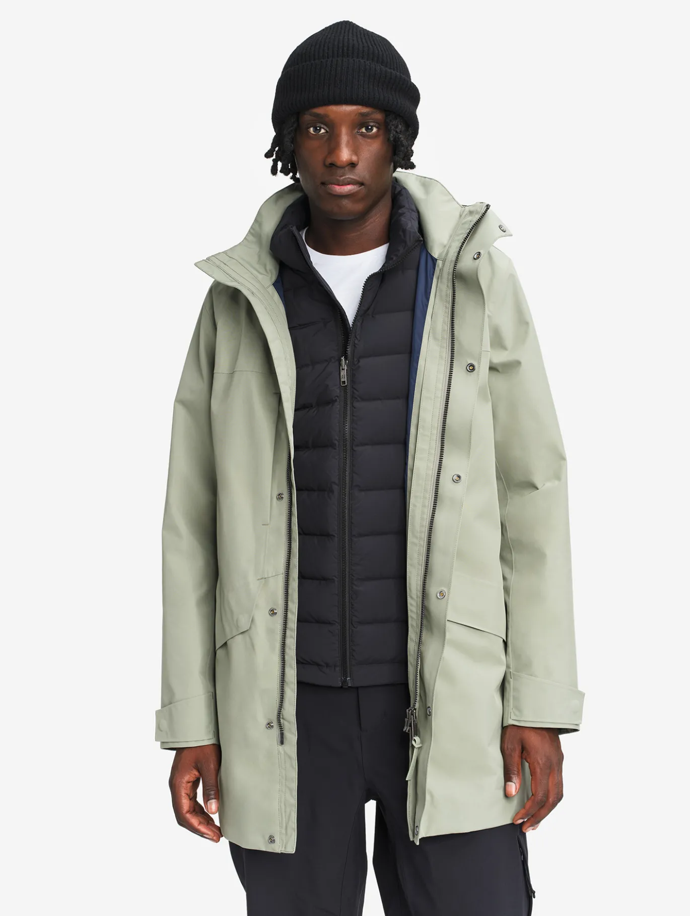 Parka GORE-TEX® longue 2 couches avec capuche T-KIT™ - Kaki