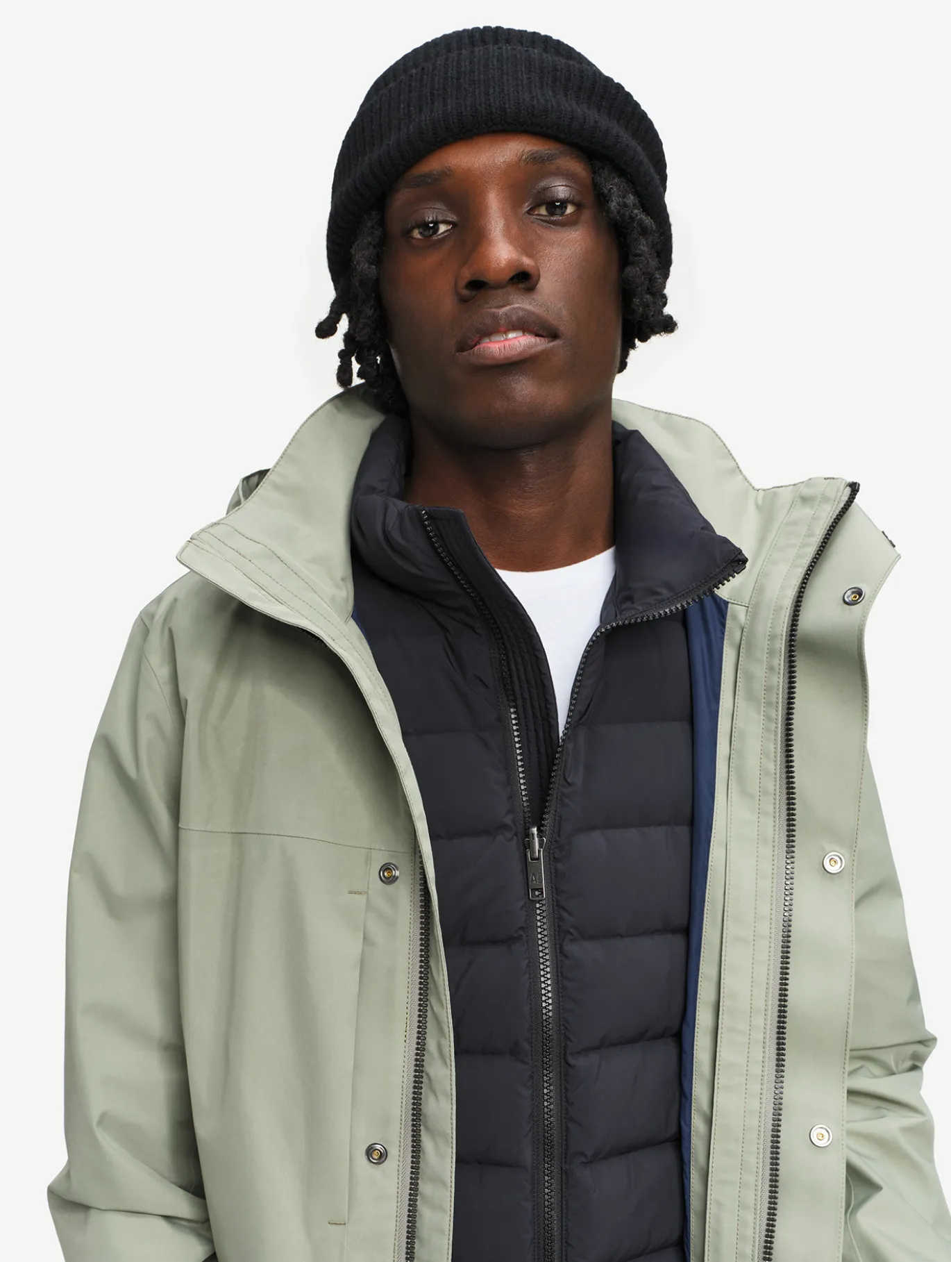 Parka GORE-TEX® longue 2 couches avec capuche T-KIT™ - Kaki