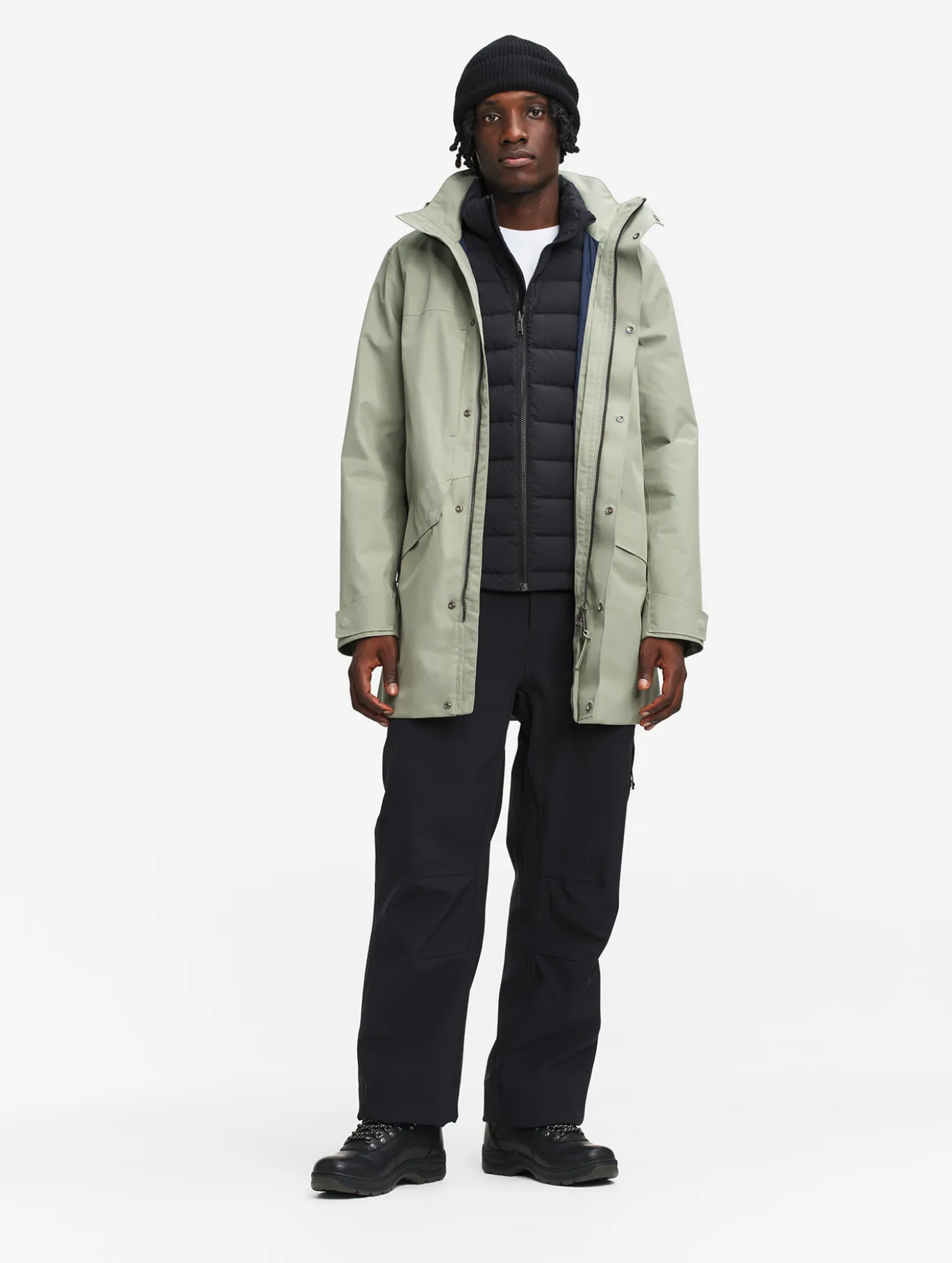 Parka GORE-TEX® longue 2 couches avec capuche T-KIT™ - Kaki