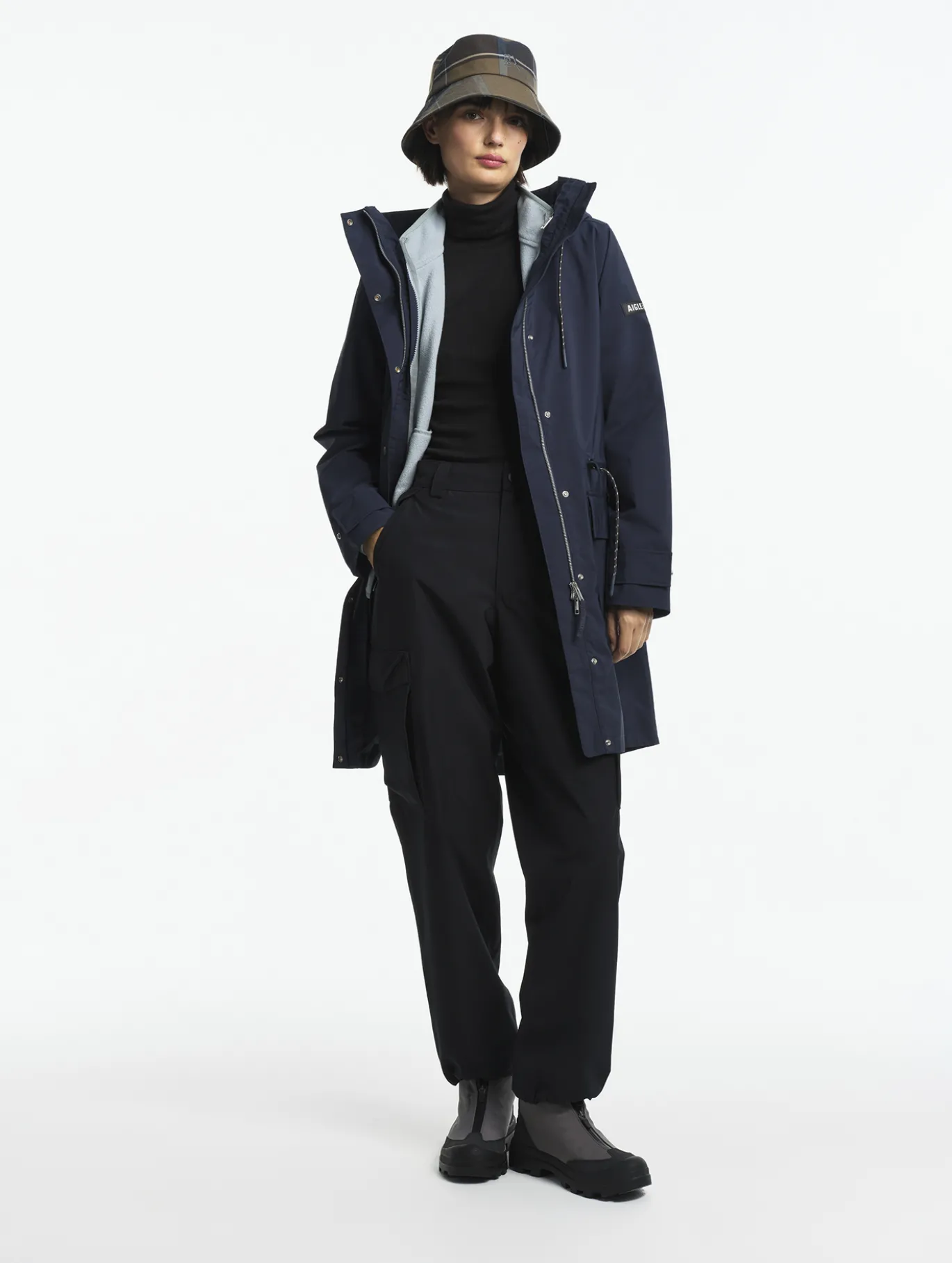 Parka GORE-TEX® longue fishtail T-KIT™ - Bleu