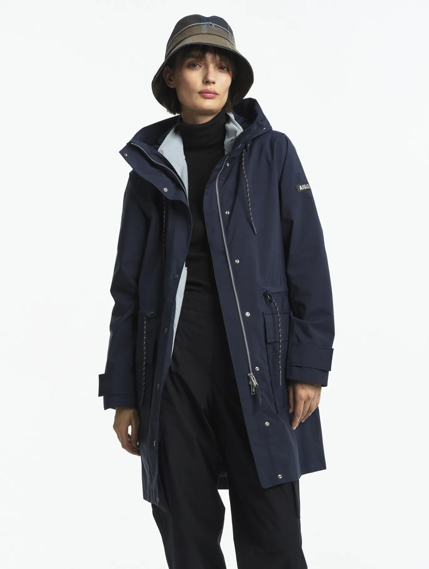 Parka GORE-TEX® longue fishtail T-KIT™ - Bleu