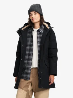 Parka GORE-TEX® mi-longue ajustée - Noir