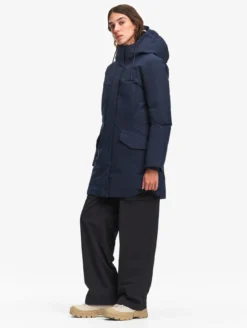 Parka GORE-TEX® mi-longue ajustée - Bleu