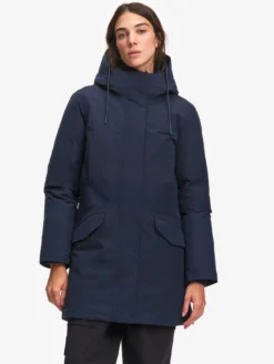 Parka GORE-TEX® mi-longue ajustée - Bleu