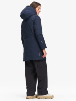 Parka GORE-TEX® mi-longue ajustée - Bleu