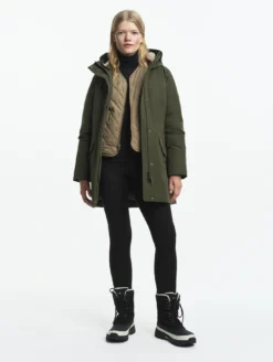 Parka GORE-TEX® mi-longue ajustée - Kaki