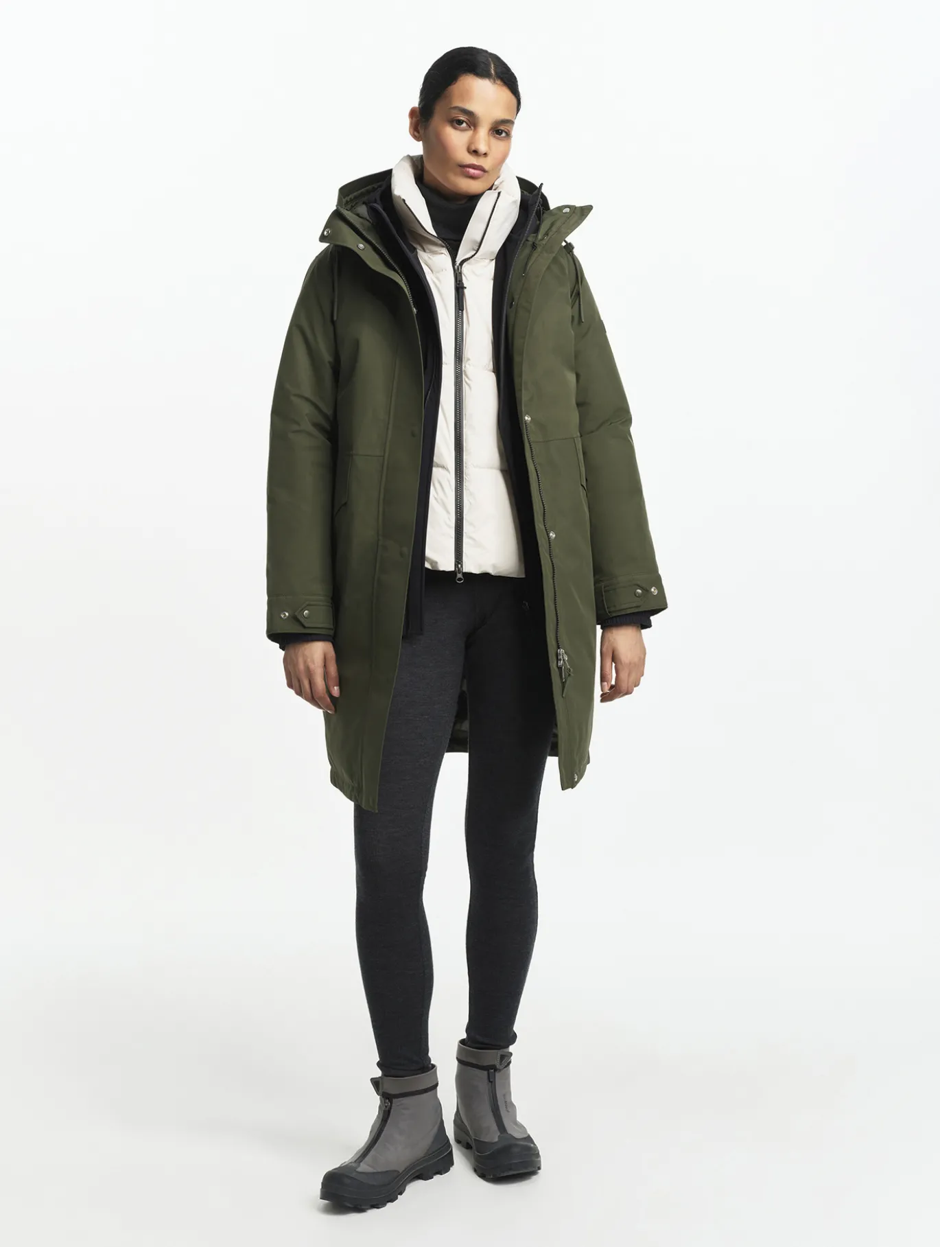 Parka GORE-TEX® & PrimaLoft® longue matelassée - Kaki