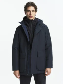 Parka GORE-TEX® & Repreve® longue imperméable et chaude - Bleu