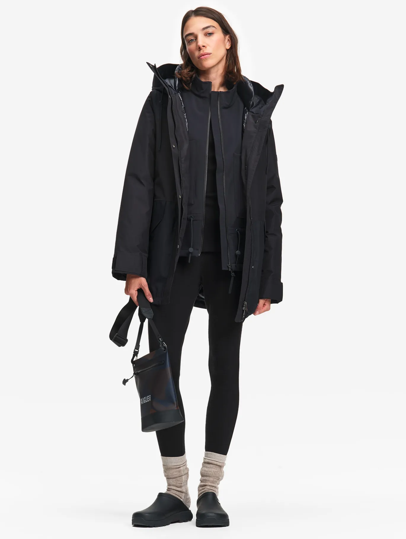 Parka GORE-TEX® & Repreve® matelassée mi-longue - Noir