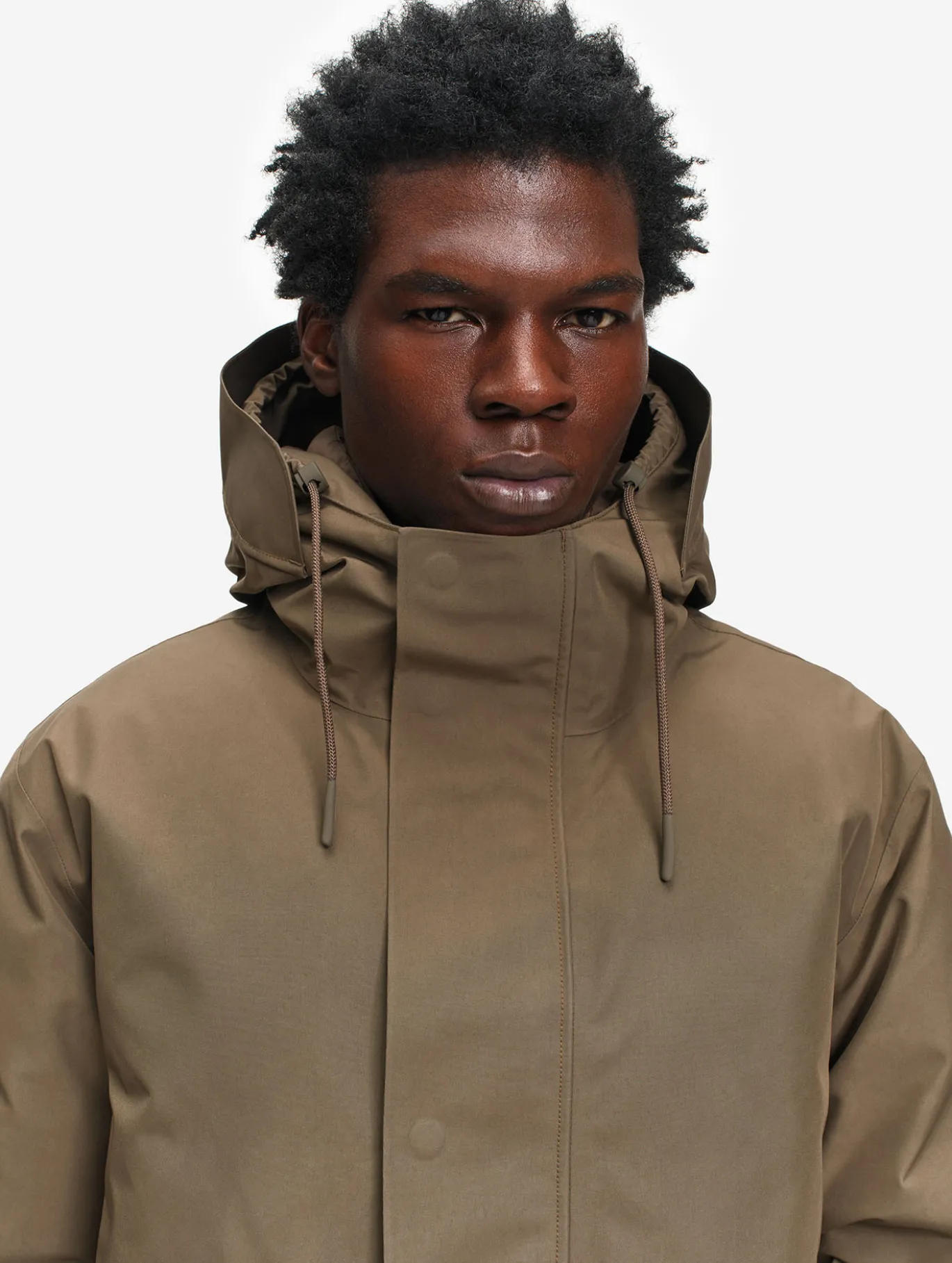 Parka GORE-TEX® ultra chaude en duvet et plume mi-longue - Marron
