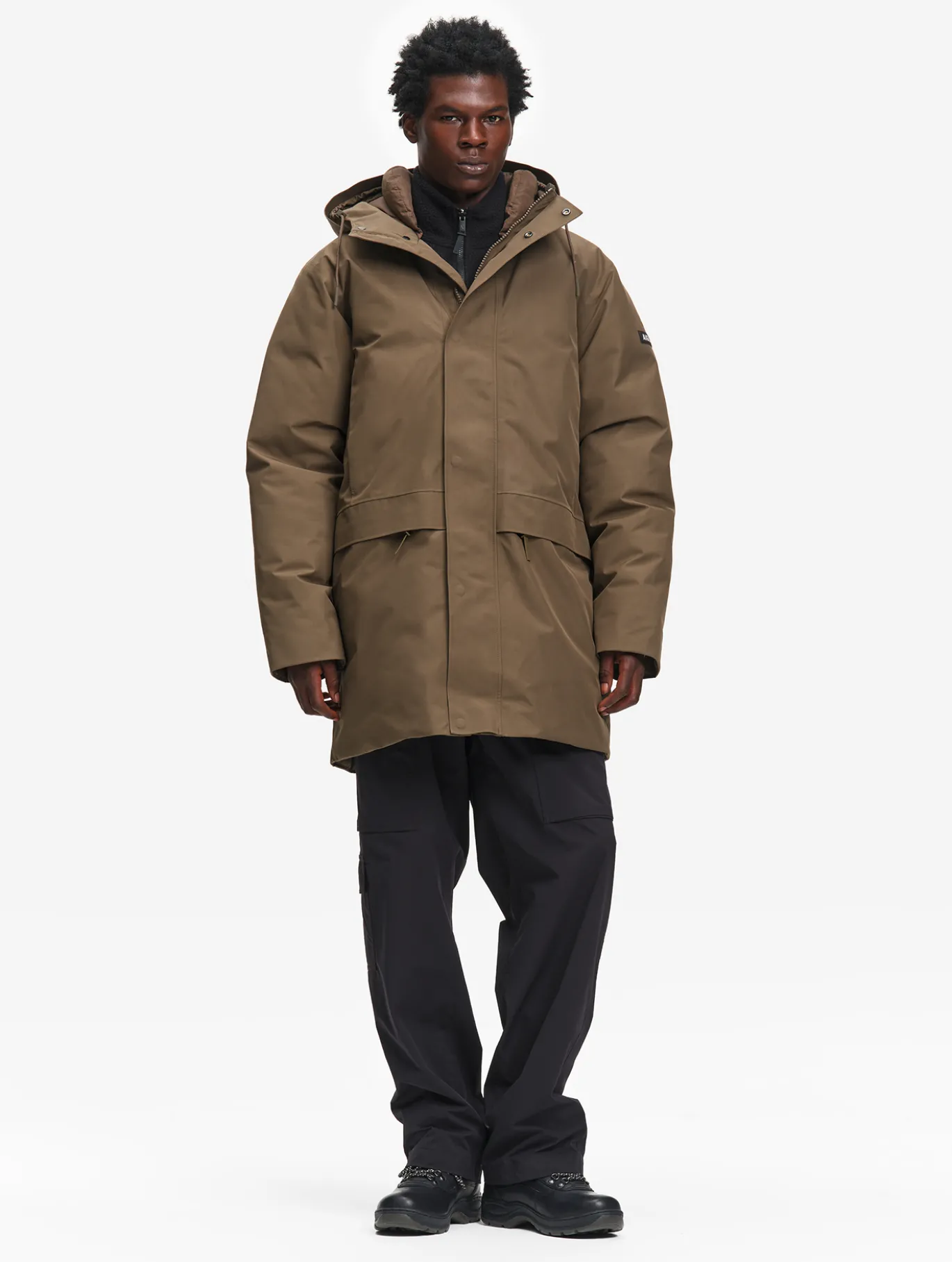 Parka GORE-TEX® ultra chaude en duvet et plume mi-longue - Marron