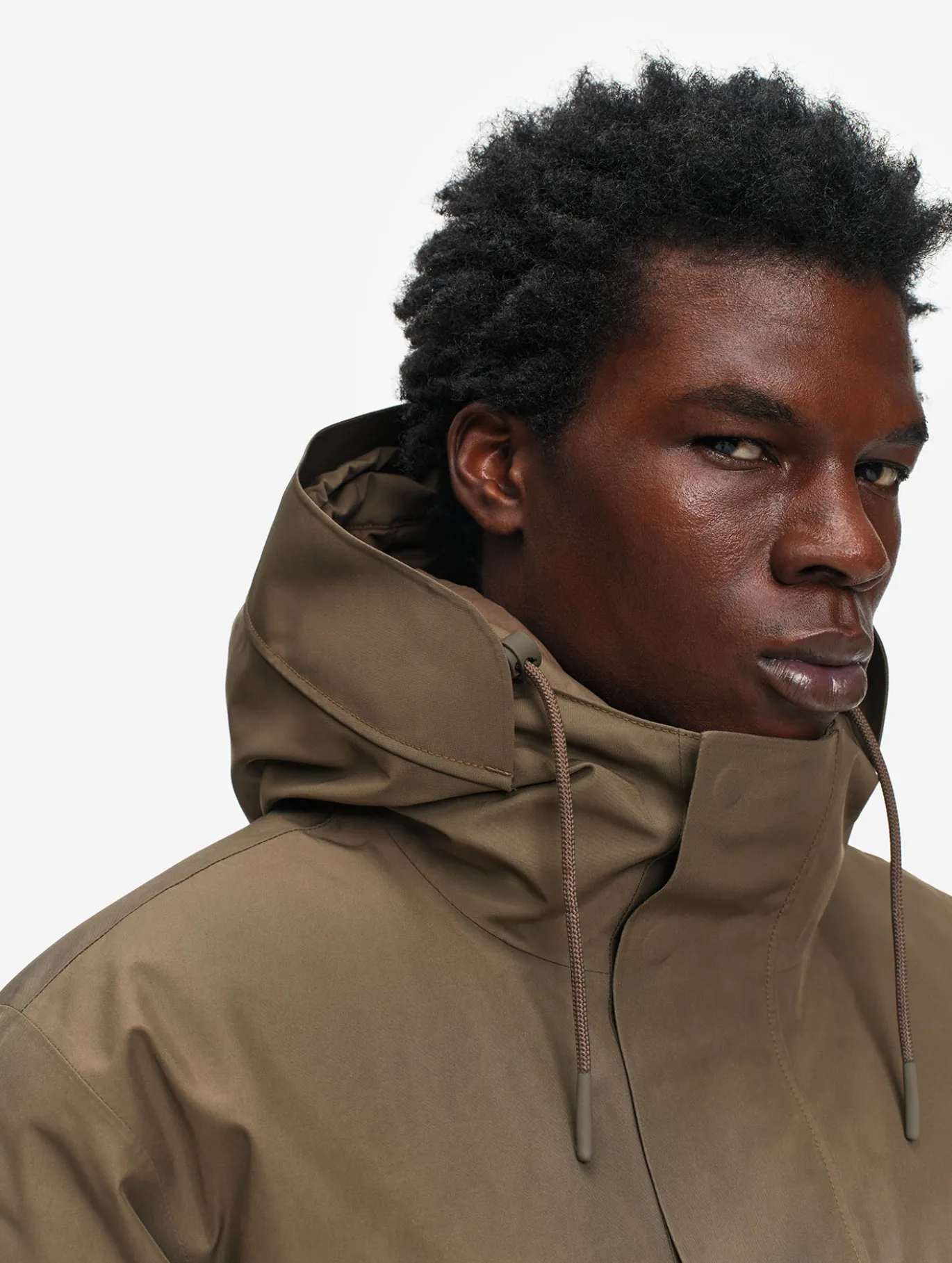 Parka GORE-TEX® ultra chaude en duvet et plume mi-longue - Marron