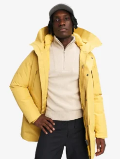 Parka GORE-TEX® ultra-chaude longue à capuche matelassée - Jaune
