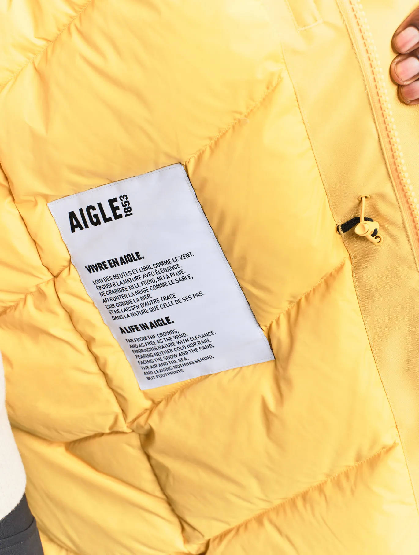 Parka GORE-TEX® ultra-chaude longue à capuche matelassée - Jaune