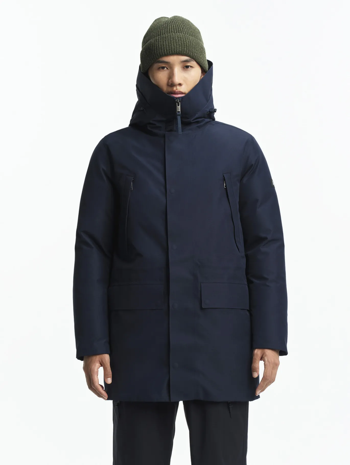 Parka GORE-TEX® ultra-chaude longue à capuche matelassée - Bleu