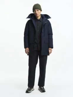 Parka GORE-TEX® ultra-chaude longue à capuche matelassée - Bleu