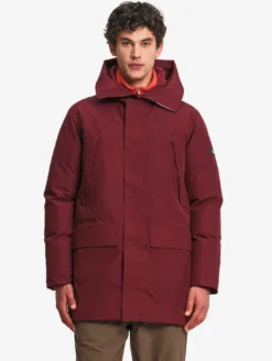 Parka GORE-TEX® ultra-chaude longue à capuche matelassée - Bordeaux