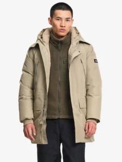 Parka GORE-TEX® ultra-chaude longue à capuche matelassée - Beige
