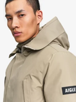 Parka GORE-TEX® ultra-chaude longue à capuche matelassée - Beige