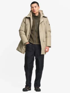 Parka GORE-TEX® ultra-chaude longue à capuche matelassée - Beige