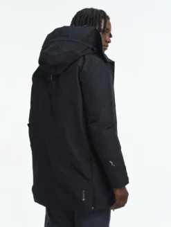 Parka GORE-TEX® ultra-chaude longue à capuche matelassée - Noir