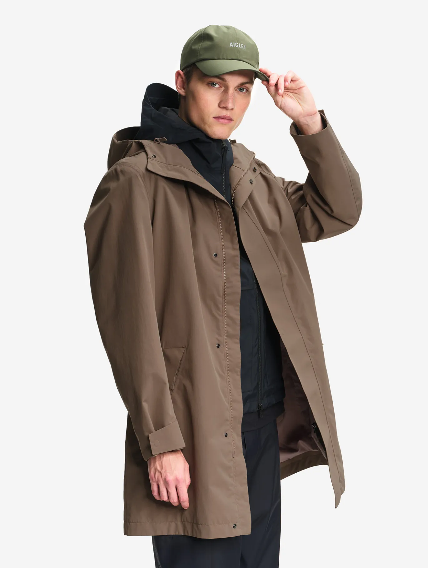 Parka longue MTD™avec capuche - Marron