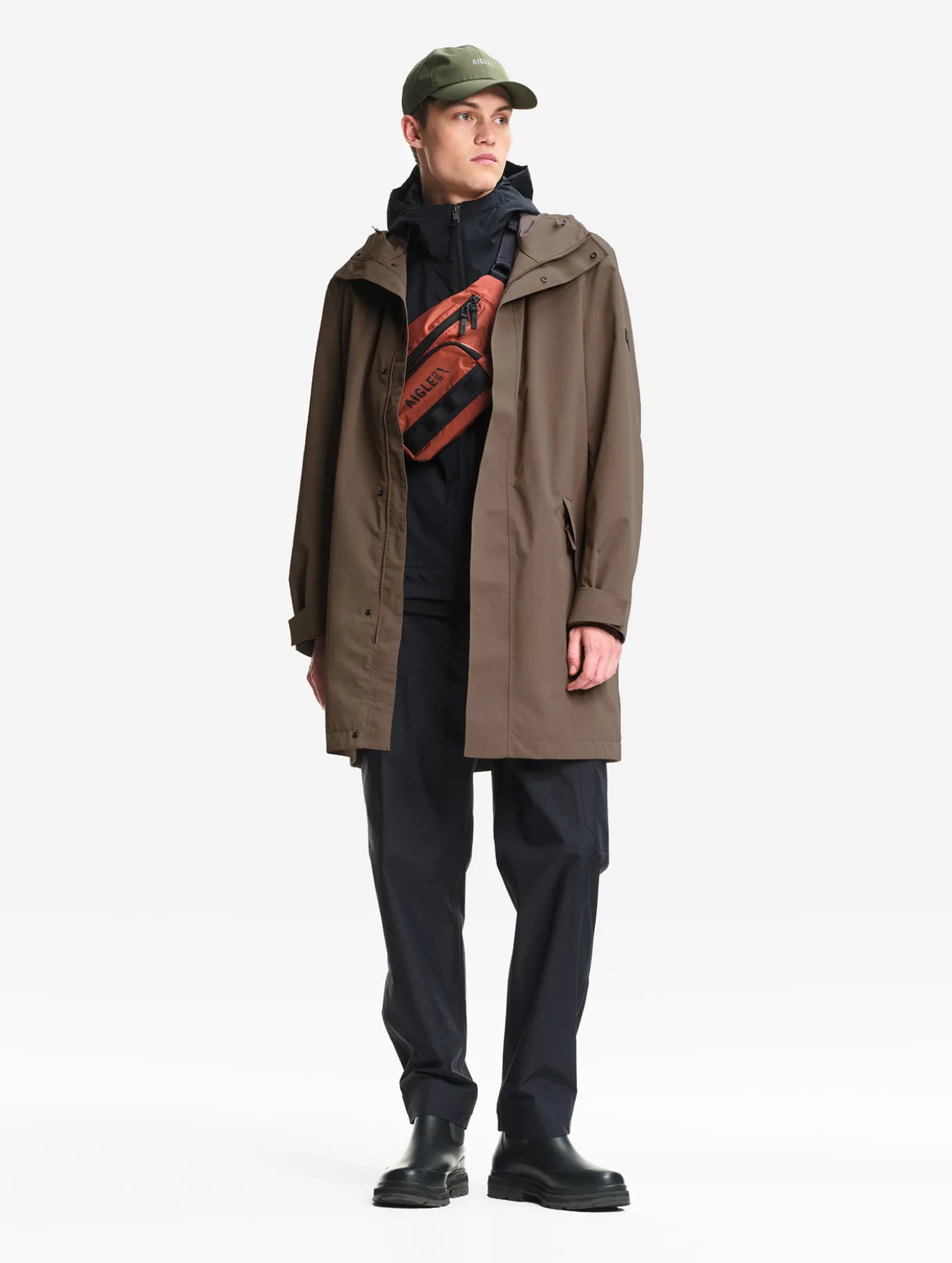 Parka longue MTD™avec capuche - Marron