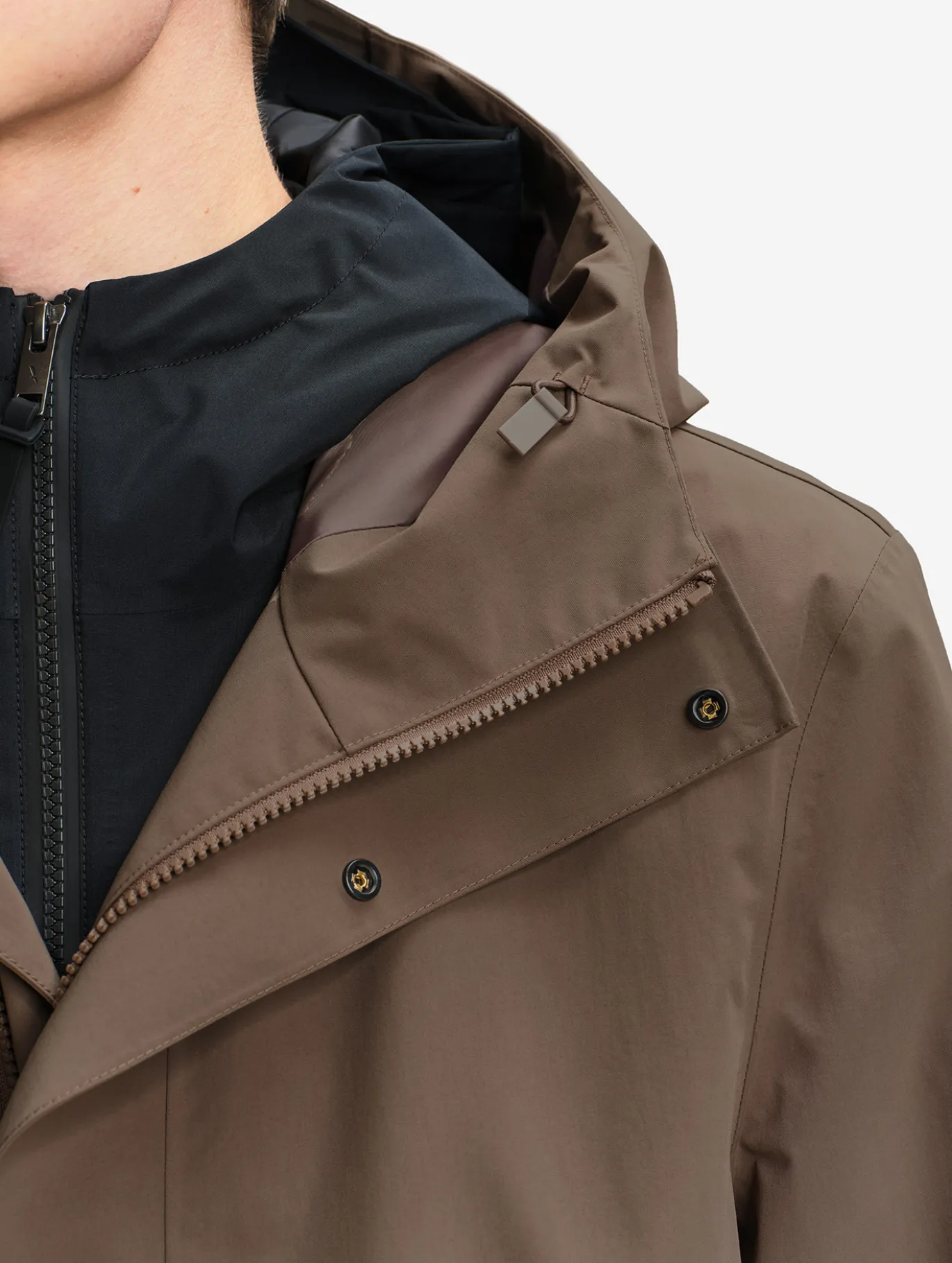 Parka longue MTD™avec capuche - Marron