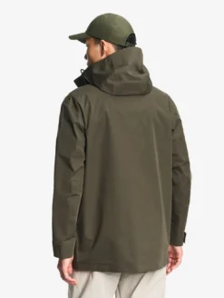 Parka MTD™ 3 couches toucher coton mi-longue à capuche - Kaki