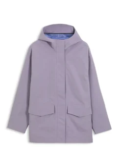 Parka MTD™ 3 couches toucher coton courte et évasée - Violet